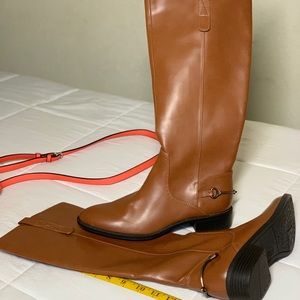 Cognac Calf-high boots